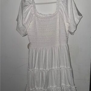 Cato White Eyelet Mini Dress